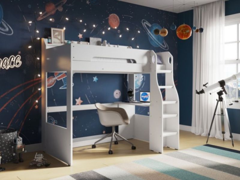 Flair Furnishings Cosmic White High Sleeper Bed