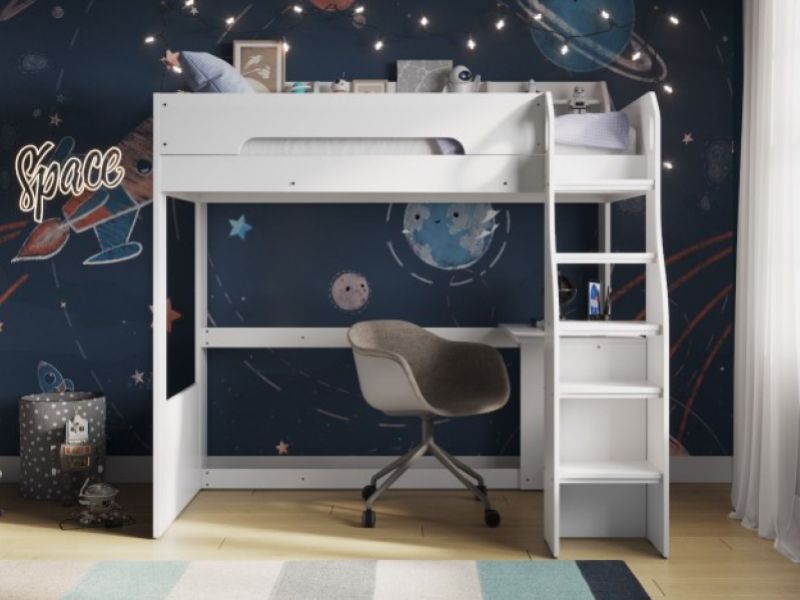 Flair Furnishings Cosmic White High Sleeper Bed