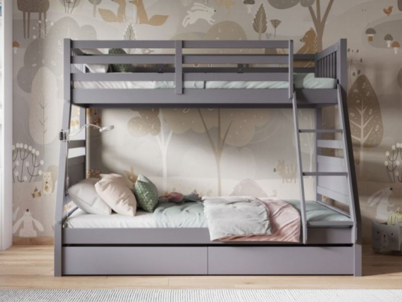 Flair Furnishings Ollie Grey Triple Sleeper Bunk Bed