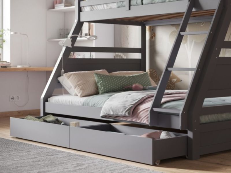 Flair Furnishings Ollie Grey Triple Sleeper Bunk Bed
