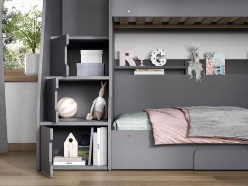 Flair Furnishings Slick Grey Triple Sleeper Bunk Bed