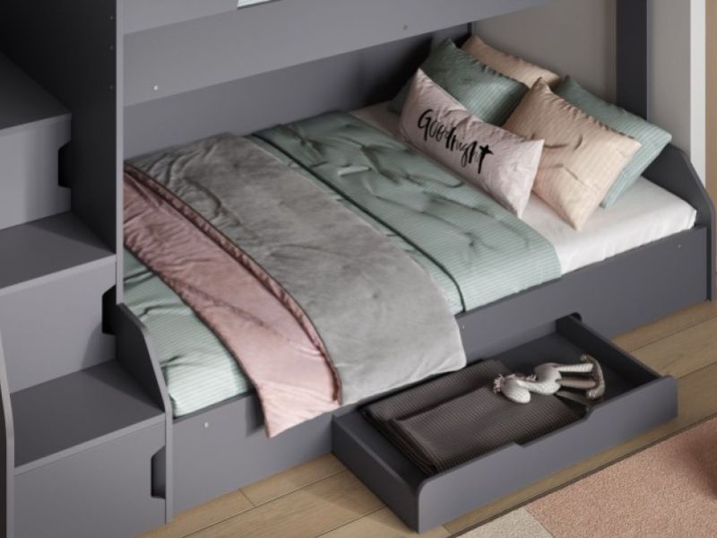 Flair Furnishings Slick Grey Triple Sleeper Bunk Bed
