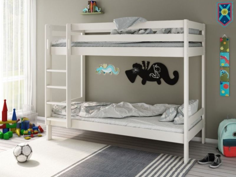 Noomi Nora White Wooden Bunk Bed
