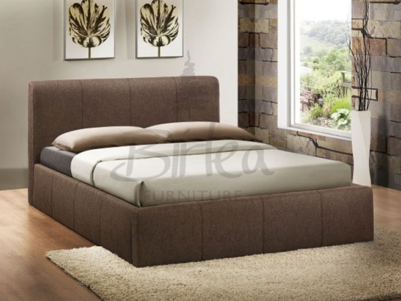 Birlea Brooklyn Chocolate Fabric 4ft6 Double Ottoman Bed Frame