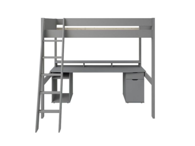 Noomi Tera Grey Wooden Small Double Gaming Highsleeper Bed