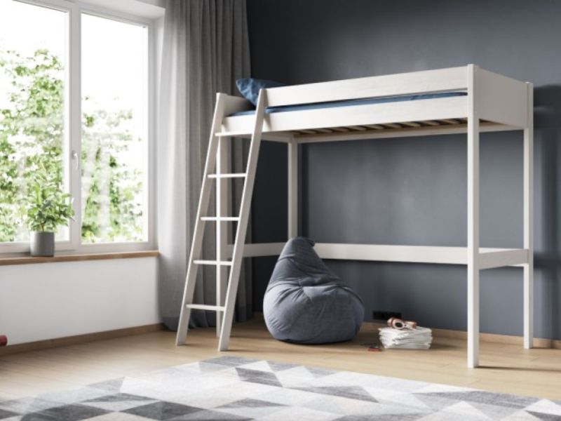 Noomi Tera White Wooden Highsleeper Bed