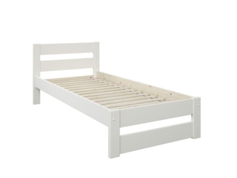 Noomi Tera 3ft Single White Wooden Bed Frame