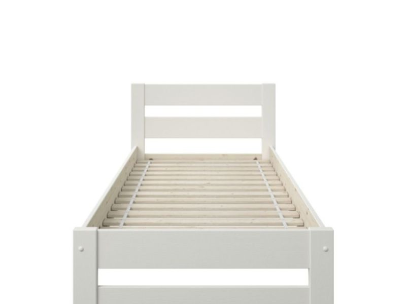 Noomi Tera 3ft Single White Wooden Bed Frame