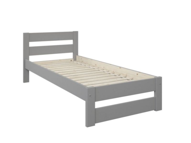 Noomi Tera 3ft Single Grey Wooden Bed Frame