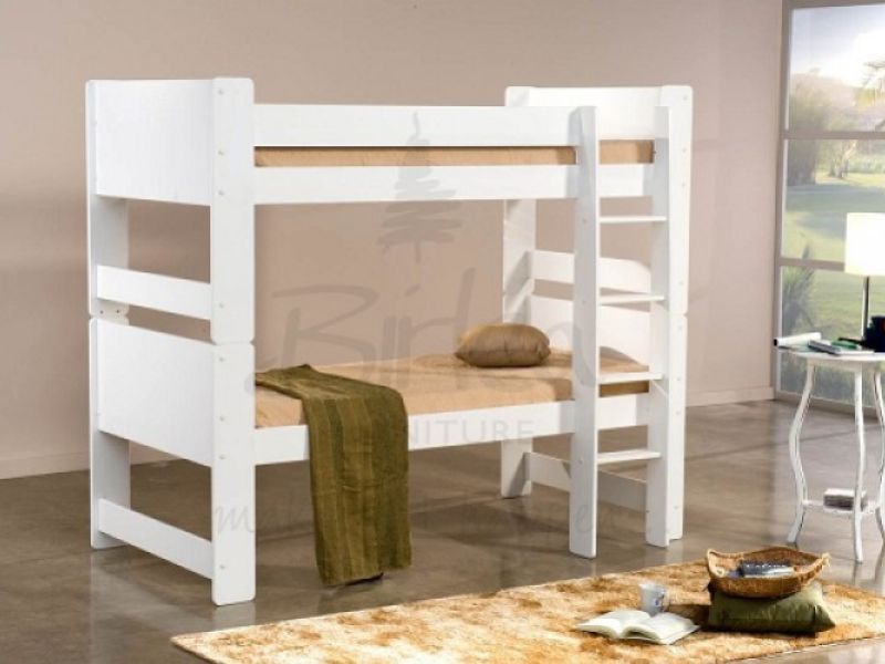 Birlea Cube Pine White Bunk Bed Frame 3ft Single