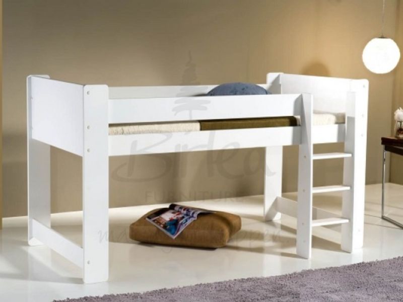 Birlea Cube Pine White Mid Sleeper Bed