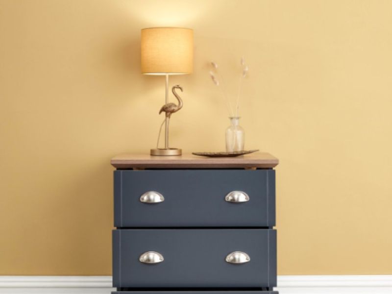 GFW Kendal 3 Drawer Chest In Slate Blue