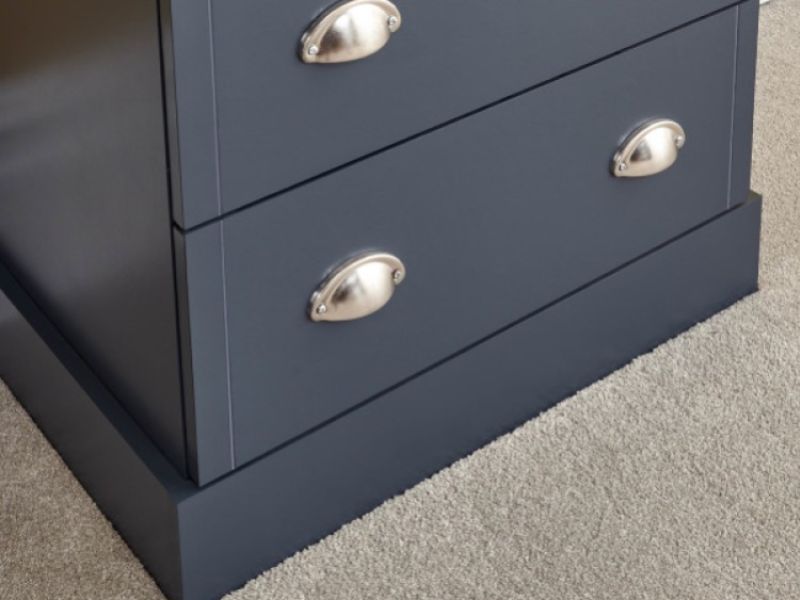 GFW Kendal 3 Drawer Chest In Slate Blue