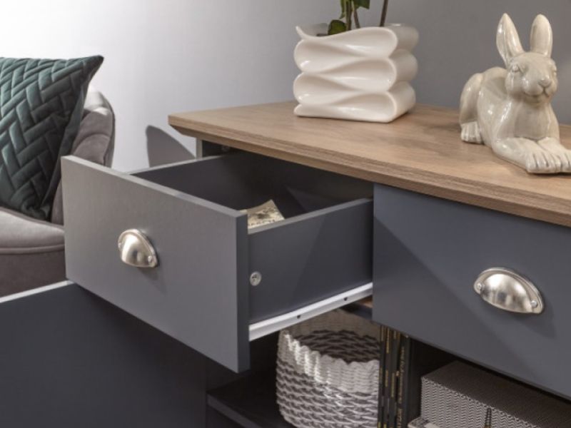 GFW Kendal Compact Sideboard In Slate Blue