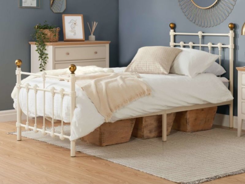 Birlea Atlas 3ft Single Cream Metal Bed Frame