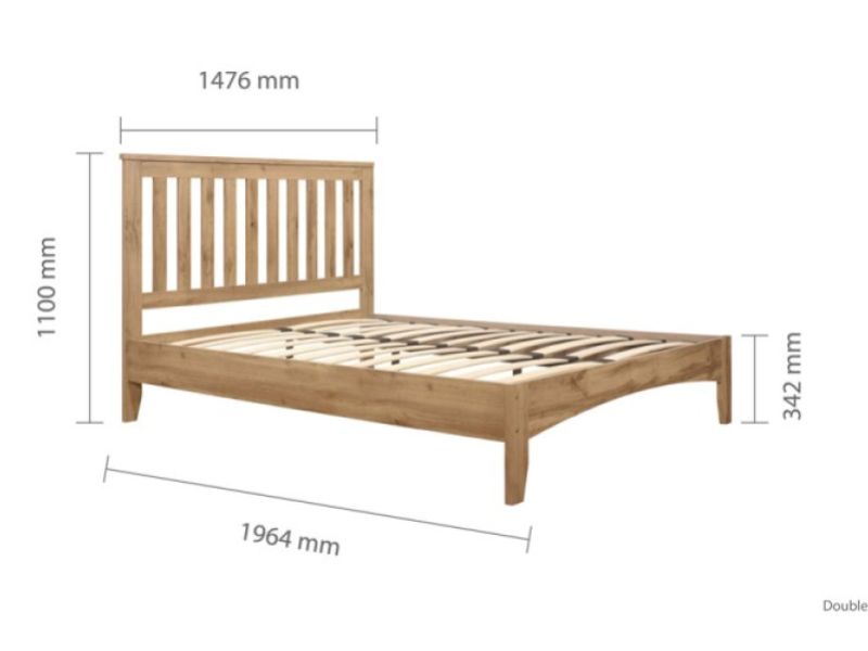 Birlea Hampstead Oak Finish 4ft6 Double Bed Frame