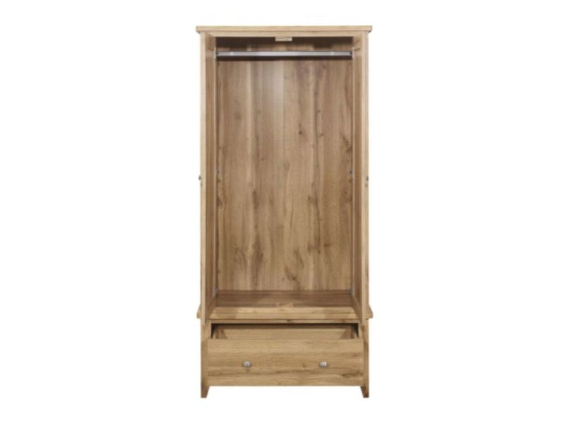 Birlea Hampstead Oak Finish 2 Door 1 Drawer Wardrobe