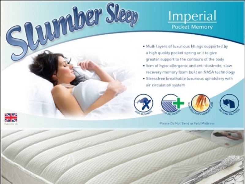 Time Living Slumber Sleep Imperial 3ft Single 1200 Pocket With Memory Mattress