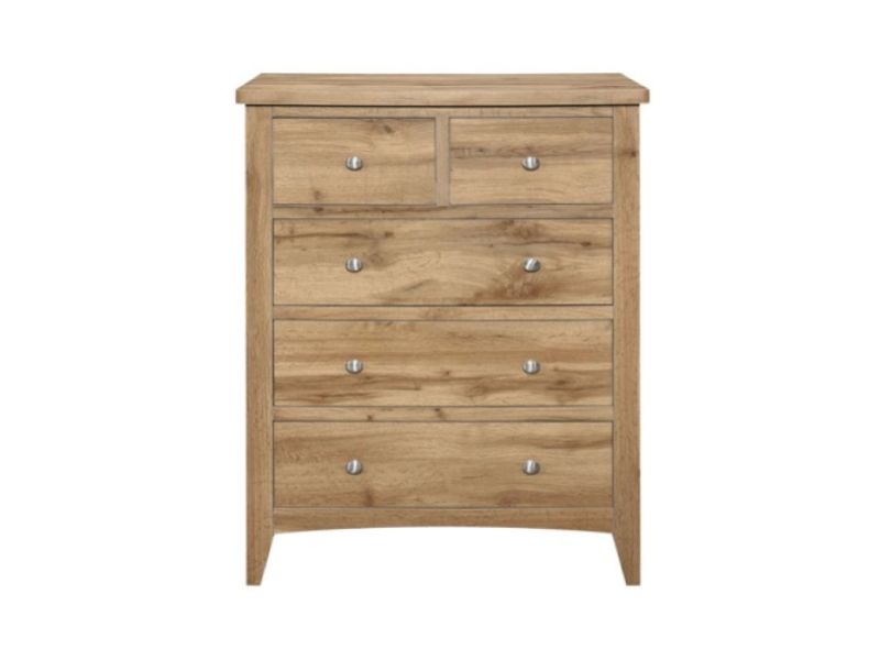 Birlea Hampstead Oak Finish 3 Plus 2 Drawer Chest