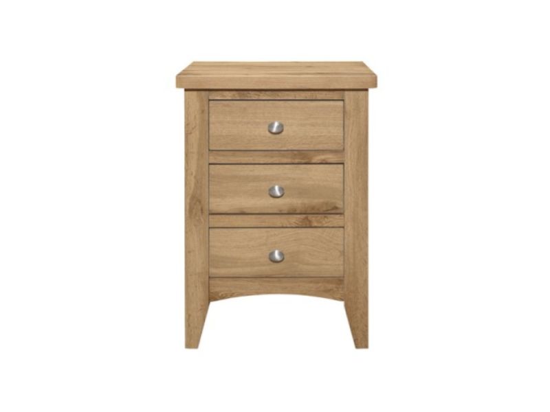 Birlea Hampstead Oak Finish 3 Drawer Bedside