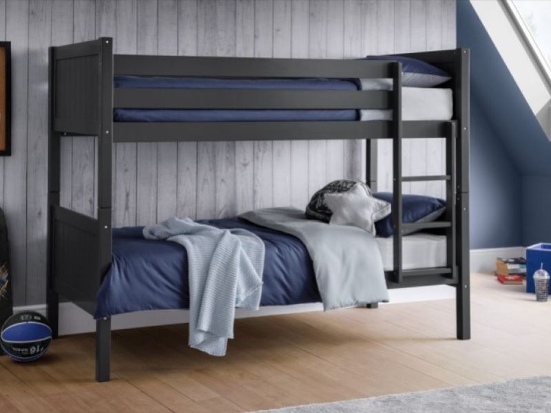 Julian Bowen Bella Wooden Bunk Bed In Anthracite