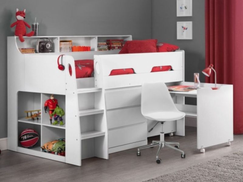 Julian Bowen Jupiter Midsleeper Bed In White