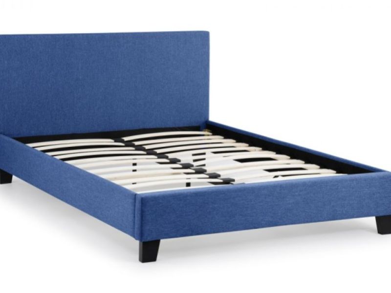 Julian Bowen Rialto 4ft6 Double Blue Fabric Bed Frame