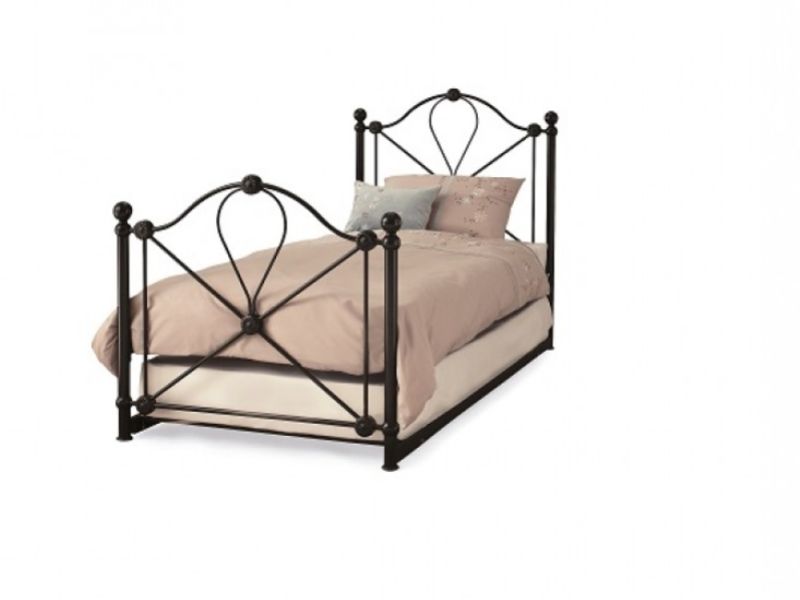 Serene Lyon 3ft  Single Black Metal Guest Bed Frame