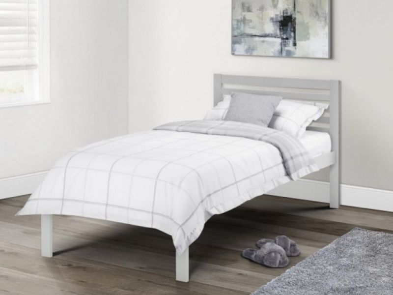Julian Bowen Slocum 3ft Single Light Grey Wooden Bed Frame