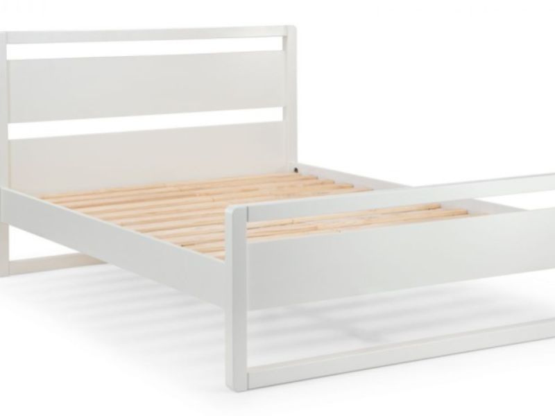 Julian Bowen Venice 4ft6 Double Surf White Wooden Bed Frame