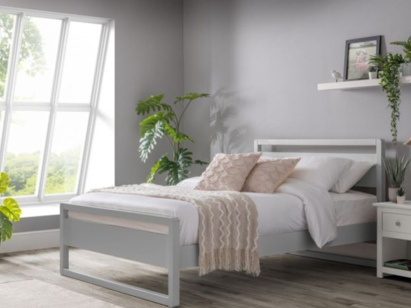 Julian Bowen Venice 3ft Single Wooden Bed Frame In Dove Grey