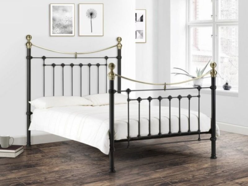 Julian Bowen Victoria 5ft Kingsize Black Metal Bed Frame