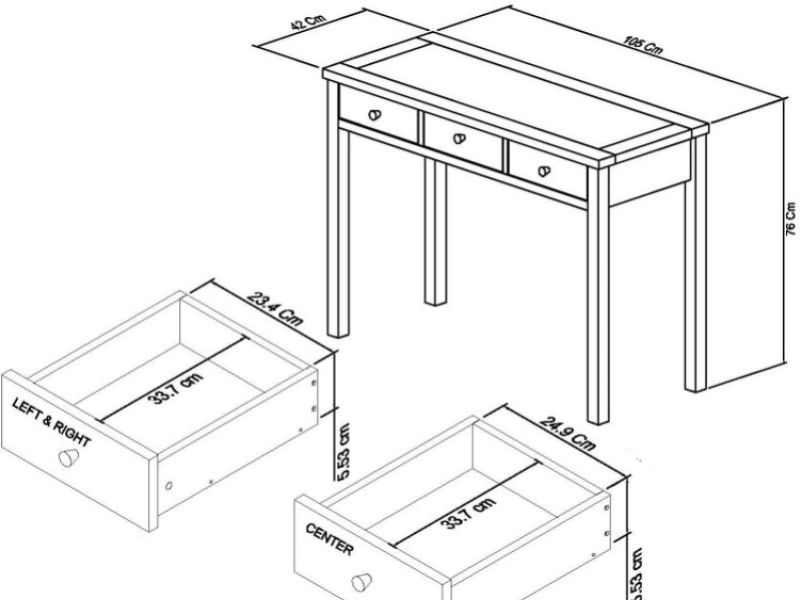 Bentley Designs Atlanta Oak Dressing Table