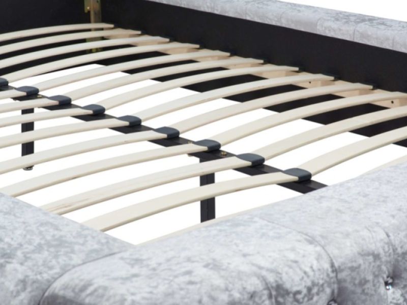 Birlea Grande 5ft Kingsize Steel Velvet Fabric Bed Frame