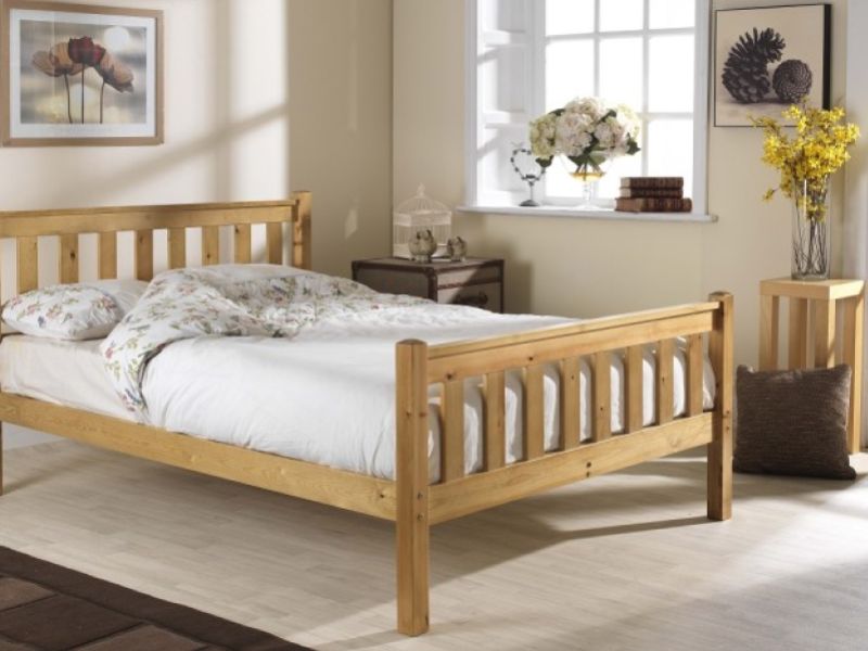 Friendship Mill Shaker High Foot End 5ft Kingsize Pine Wooden Bed Frame