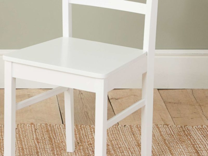 Birlea Pair Of Upton Dining Chairs In White