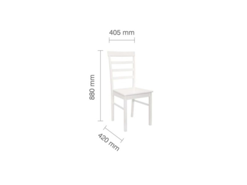 Birlea Pair Of Upton Dining Chairs In White