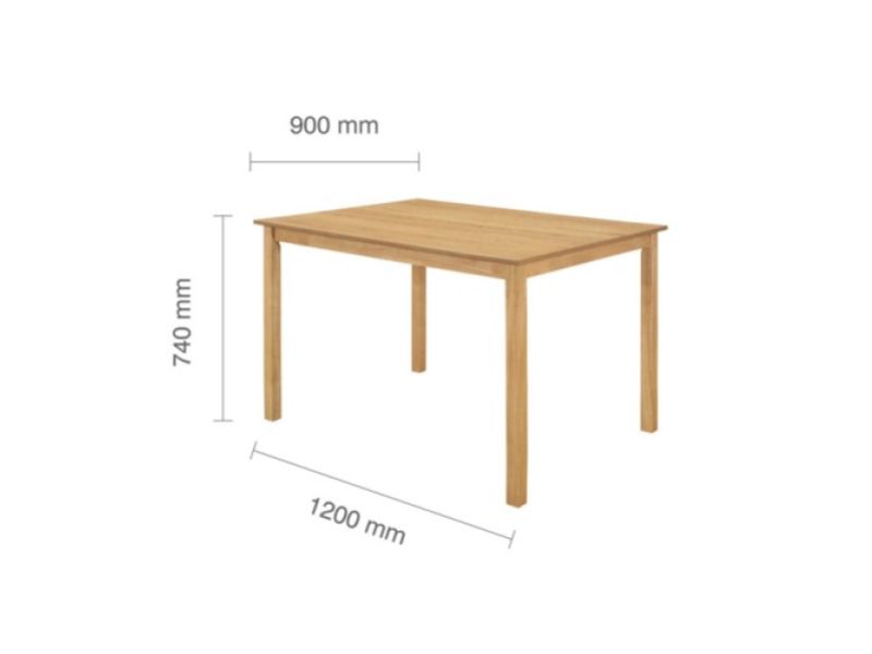 Birlea Cottesmore Rectangular Dining Table In Oak