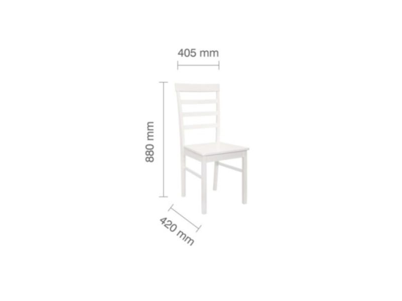 Birlea Cottesmore Rectangular Dining Set With 6 Upton Chairs In White