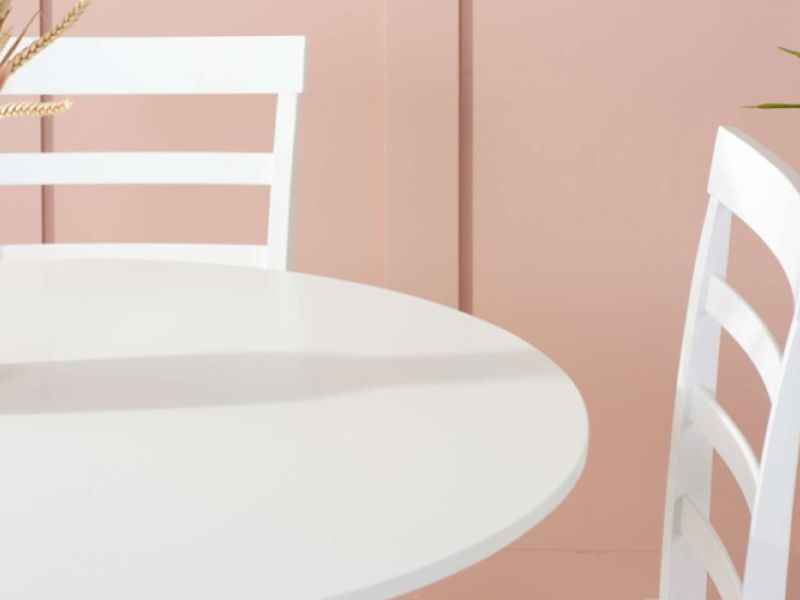 Birlea Pickworth Round Dining Table In White