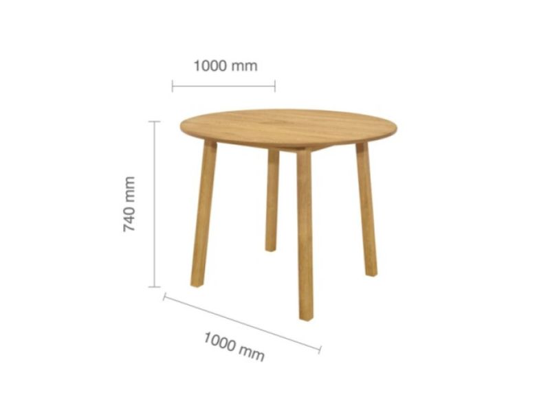 Birlea Pickworth Round Dining Table In Oak