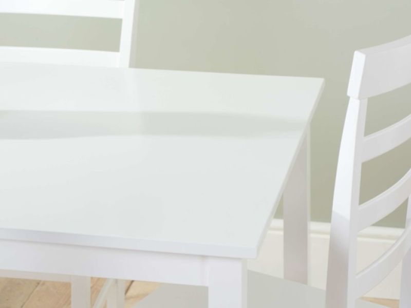 Birlea Stonesby Square Dining Set With 2 Upton Chairs In White