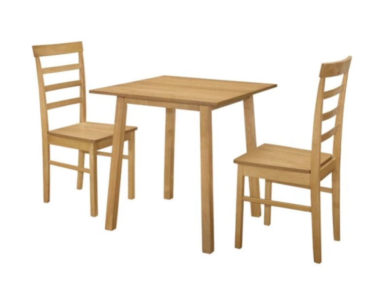 Birlea Stonesby Square Dining Set With 2 Upton Chairs In Oak