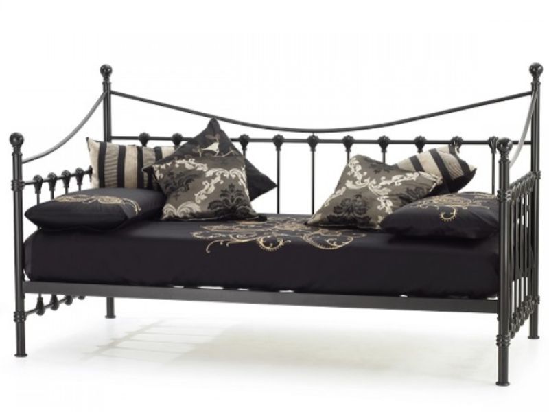 Serene Milles 3ft Single Black, Black Metal Single Bed Frame Uk