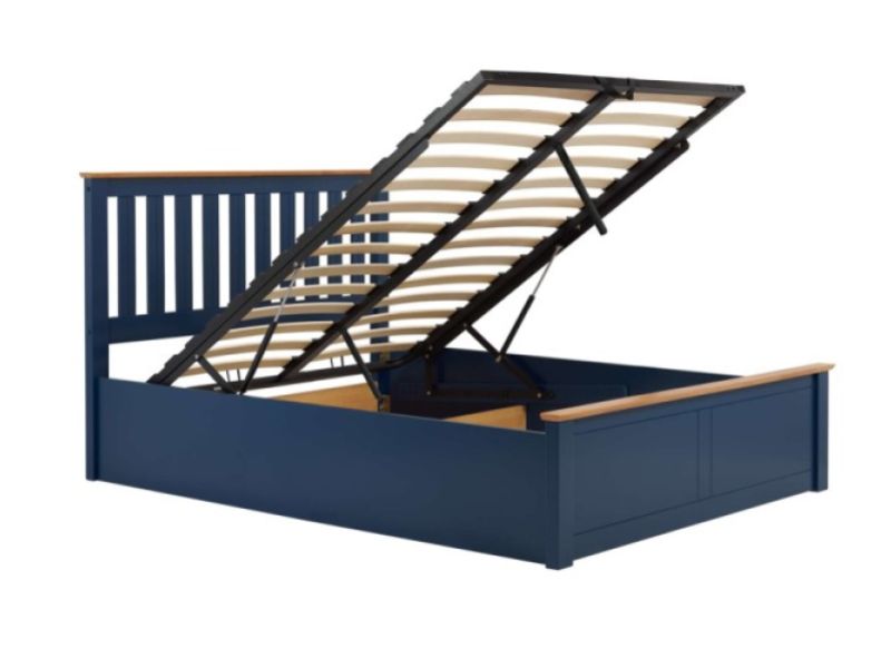 Birlea Phoenix 4ft6 Double Navy Blue Ottoman Lift Wooden Bed Frame