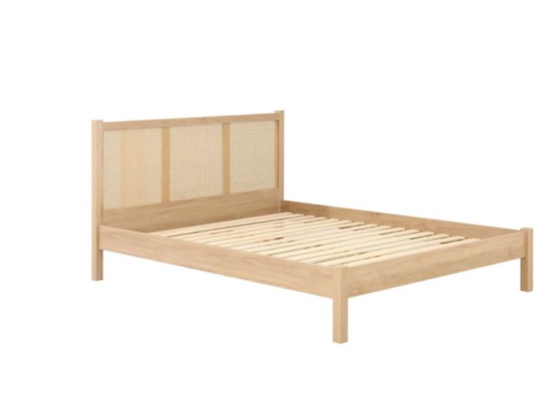 Birlea Croxley Rattan And Oak Finish 4ft6 Double Bed Frame