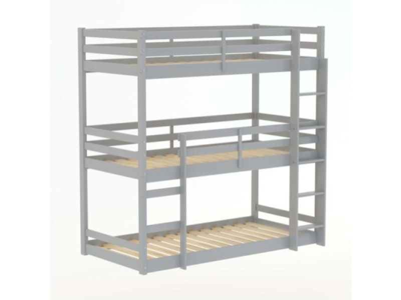 Birlea Tressa 3ft Single Grey Wooden Triple Bunk Bed