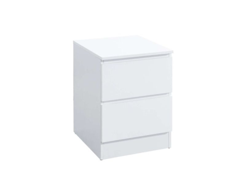 Birlea Oslo White 2 Drawer Bedside