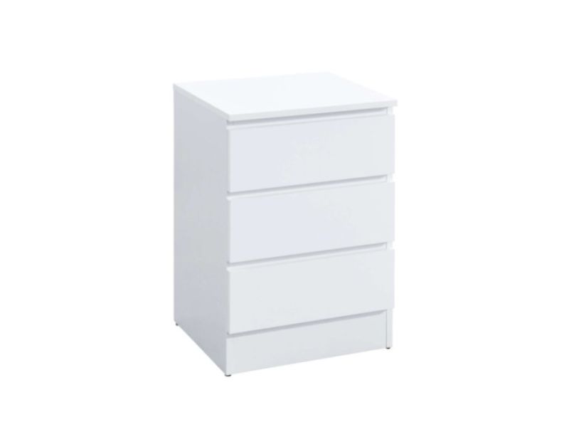 Birlea Oslo White 3 Drawer Bedside