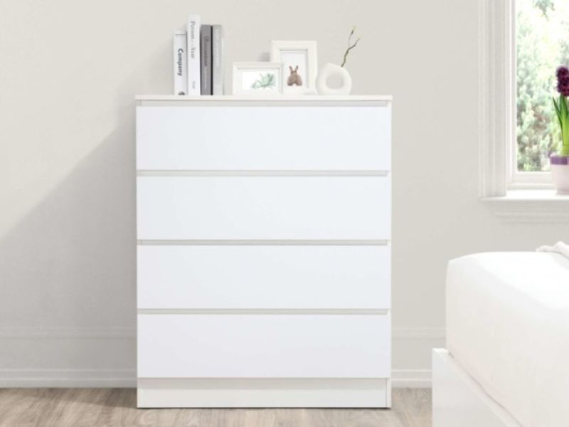 Birlea Oslo White 4 Drawer Chest